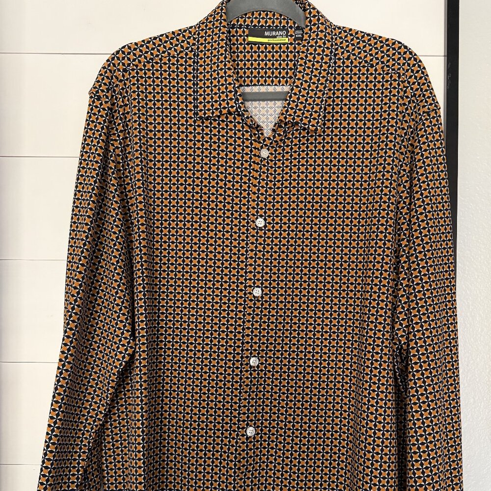 Murano Men's Performance Slim Fit LS Shirt XXL